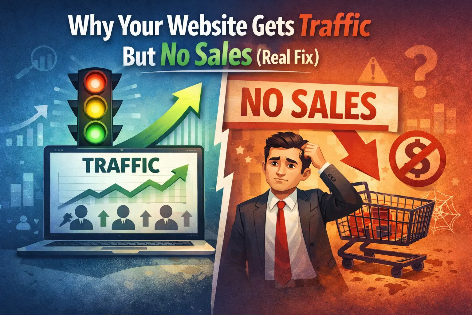 Why Your Website Gets Traffic But No Sales (Real Fix)